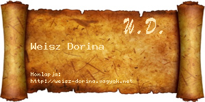 Weisz Dorina névjegykártya